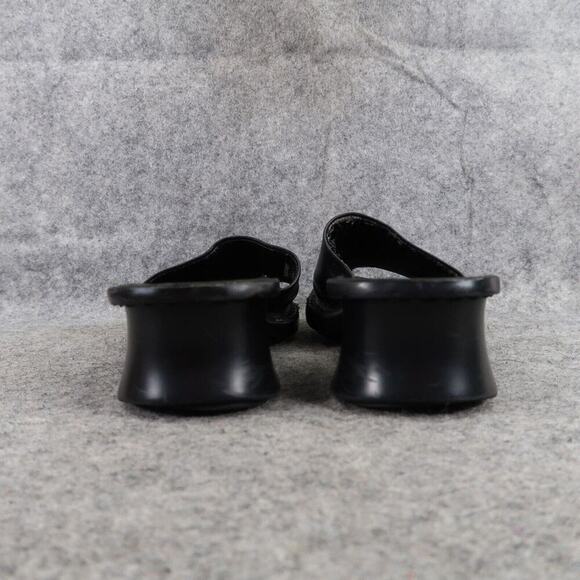 Reaction Shoes Womens 7 Sandals Kenneth Cole Slide Wedge Leather Black Classic - Picture 5 of 14